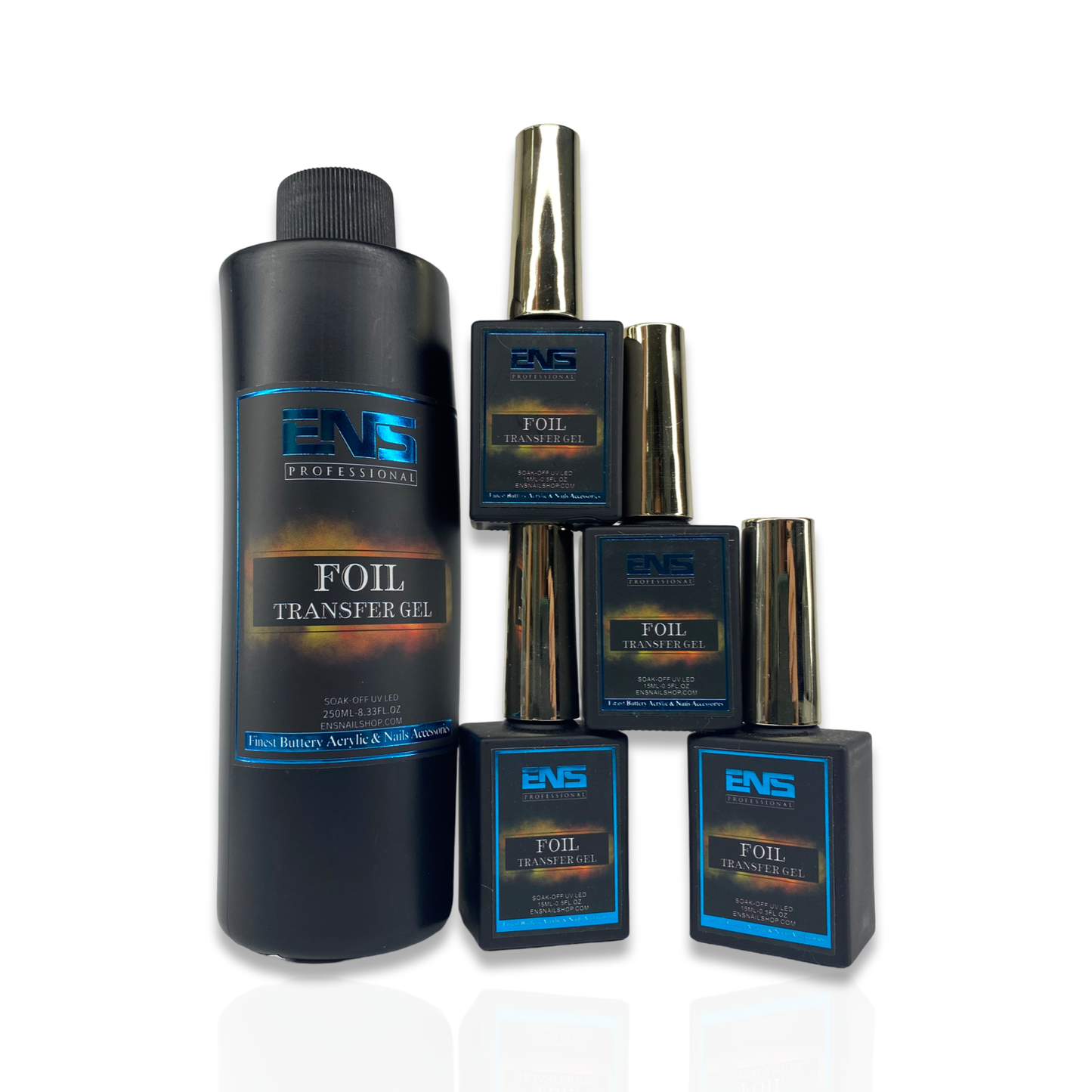 Foil Transfer Gel 250ml Refill Bottle + 4 Free 15ml