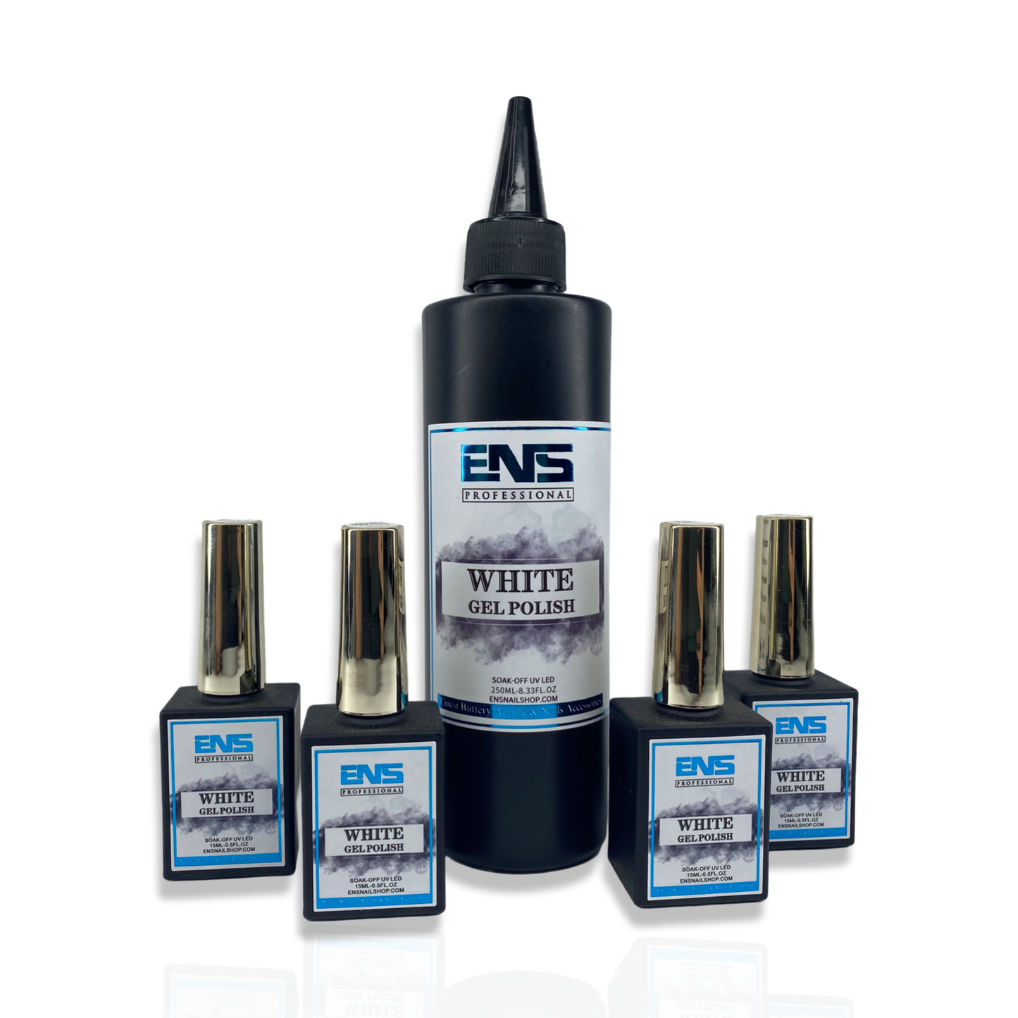 White Gel Refill 250ml Bottle + 4 Free 15ml